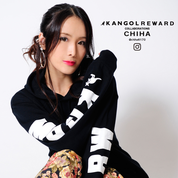 CHIHA×KANGOL REWARD コラボ プルオーバーパーカー