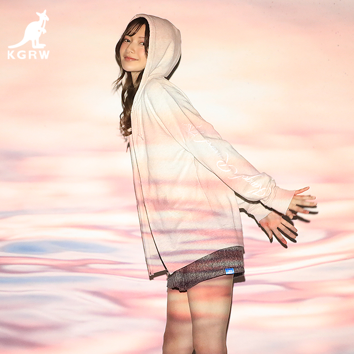 ゴールデンレーサーサイン入りオリジナルパーカー 完全受注生産】青島心×KANGOL REWARD コラボ企画！ZIPパーカー