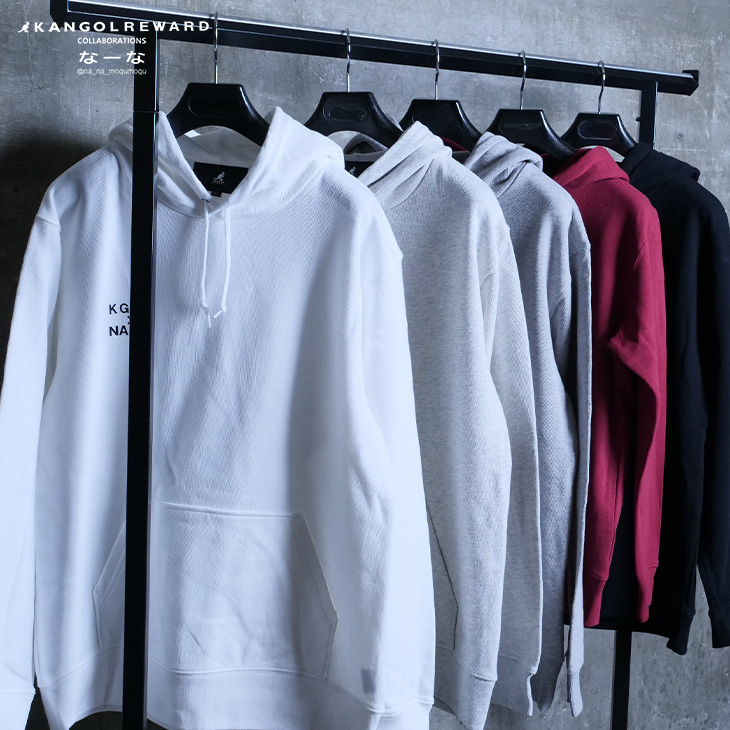 完全受注生産】なーな × KANGOL REWARDコラボ プルオーバーパーカー