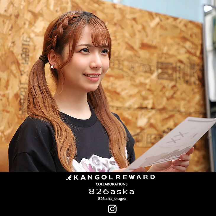 完全受注生産】826aska×KANGOL REWARD コラボ企画第7弾！半袖Tシャツ