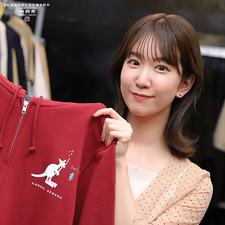 完全受注生産】中西希×KANGOL REWARDコラボ企画！ZIPパーカー