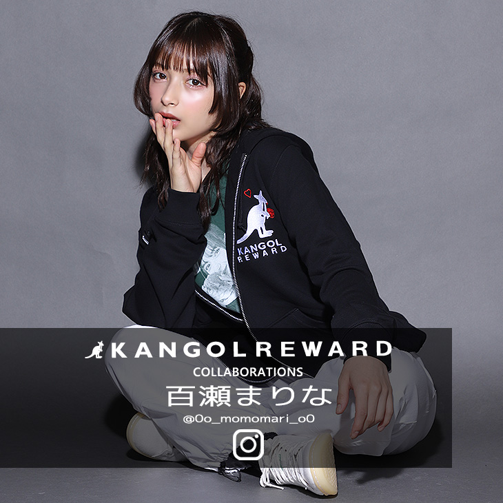 KANGOL - 【レア】ヘラヘラ三銃士×KANGOL REWARD  コラボパーカー　まりな ヘラヘラ三銃士×KANGOL REWARD インフルエンサーコラボパーカー