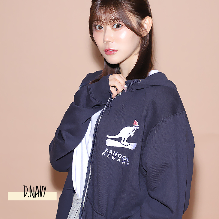 完全受注生産】久木田菜々夏 × KANGOL REWARD コラボZIPパーカー