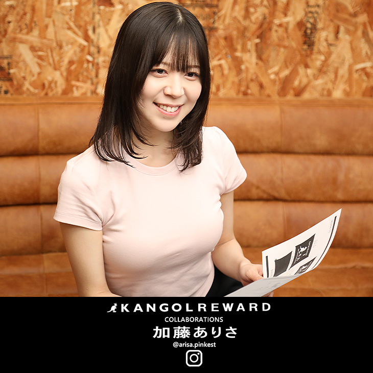 完全受注生産】加藤ありさ × KANGOL REWARD コラボ半袖Tシャツ