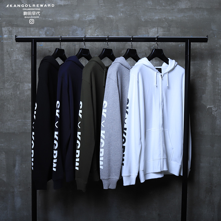 完全受注生産】駒田早代 × KANGOL REWARD コラボ企画！ZIPパーカー