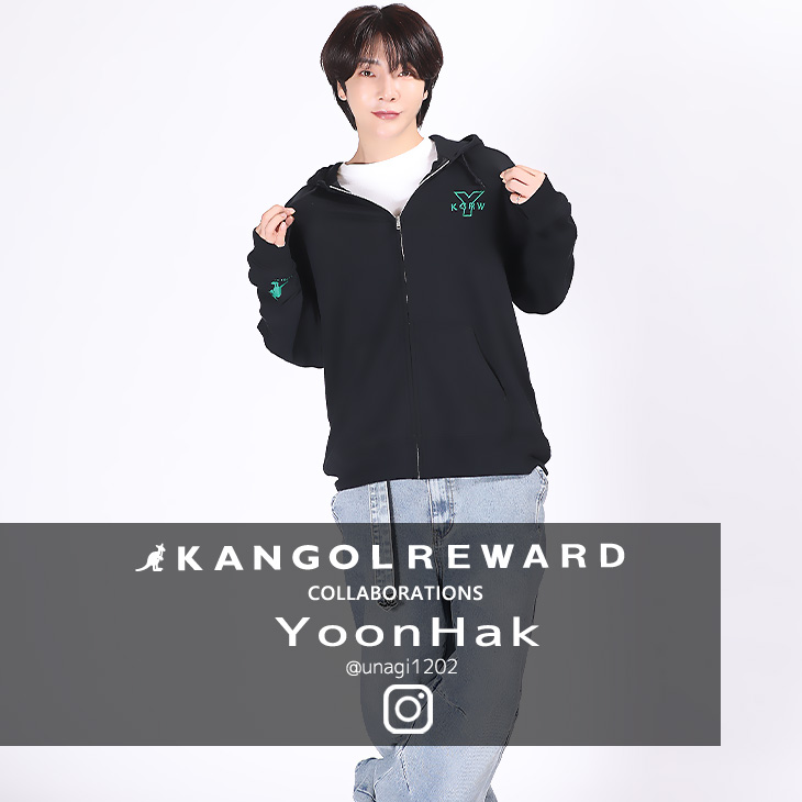 完全受注生産】YoonHak×KANGOL REWARD コラボ企画第2弾！ZIPパーカー