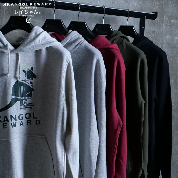 完全受注生産】レイちゃん。×KANGOL REWARD コラボプルオーバーパーカー