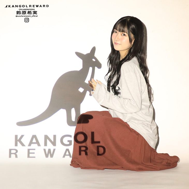 完全受注生産】鈴原希実×KANGOL REWARD コラボ企画！長袖Tシャツ