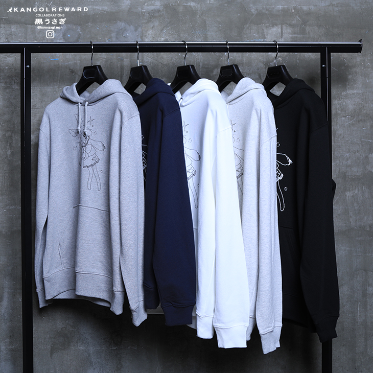 完全受注生産】黒うさぎ×KANGOL REWARD コラボ企画！プルオーバーパーカー