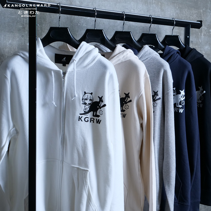 完全受注生産】ときわた×KANGOL REWARD コラボ企画！ZIPパーカー