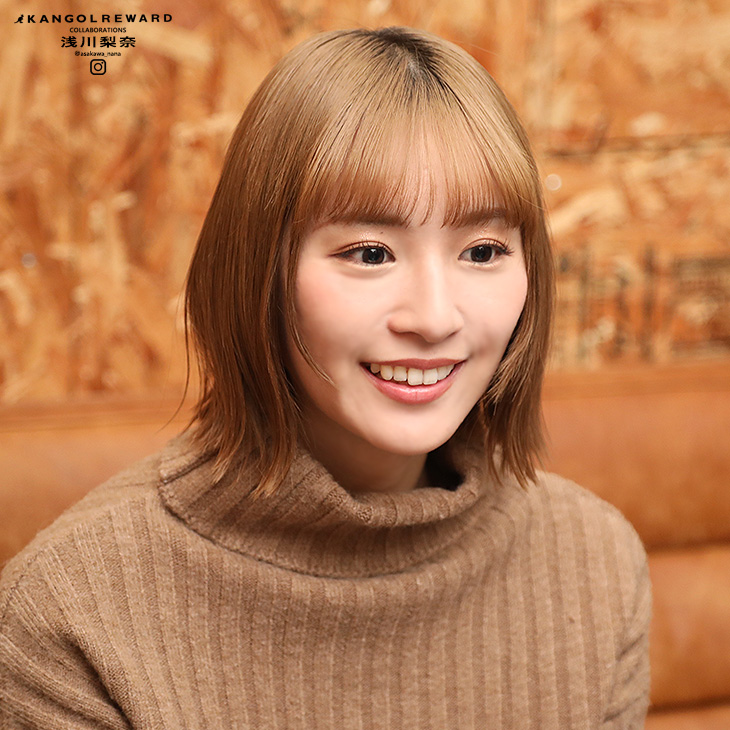 カール 完全受注生産】浅川梨奈×KANGOL REWARD コラボ企画！ZIPパーカー