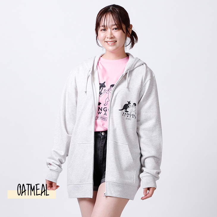 完全受注生産】ブヒのぶーちゃん×KANGOL REWARD コラボ企画！ZIPパーカー