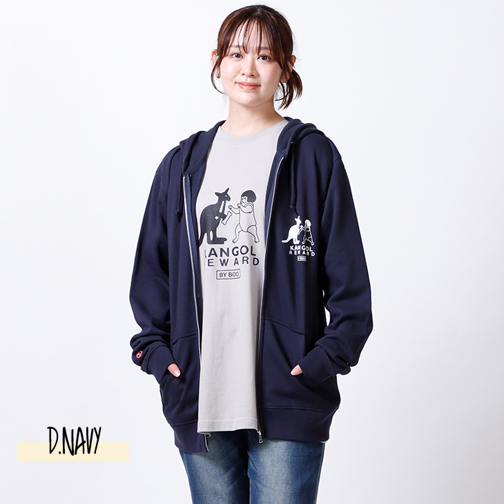 完全受注生産】ブヒのぶーちゃん×KANGOL REWARD コラボ企画！ZIPパーカー
