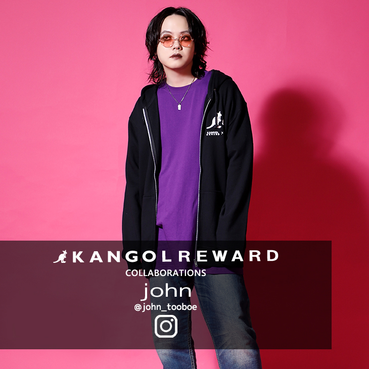 完全受注生産】john×KANGOL REWARD コラボ企画！ZIPパーカー