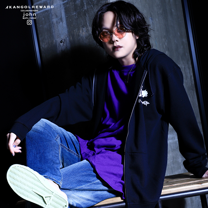 完全受注生産】john×KANGOL REWARD コラボ企画！ZIPパーカー