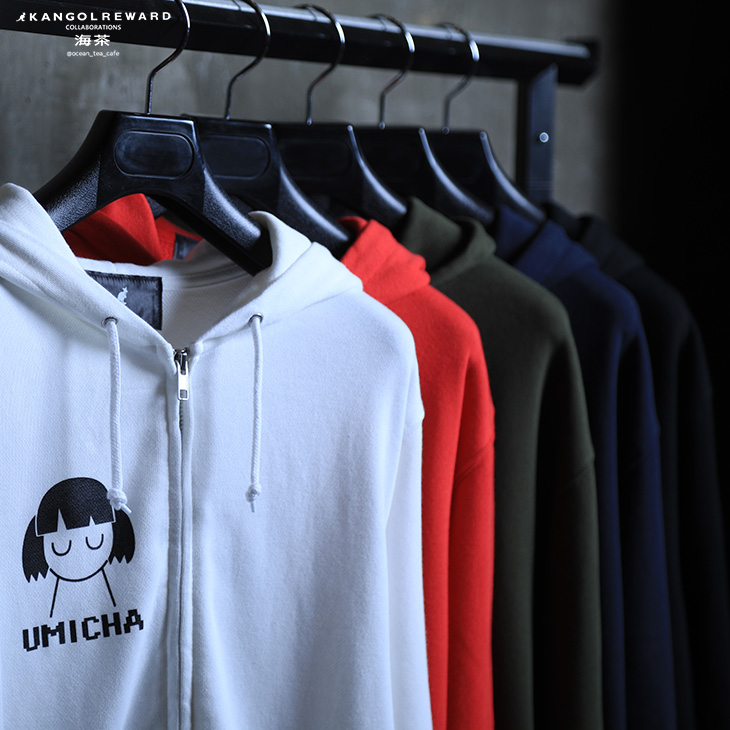 完全受注生産】海茶×KANGOL REWARD コラボ企画！ZIPパーカー